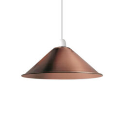 Industrial Metal Lamp Shade 22Cm X 8Cm Vintage Copper Cone Pendant Light Cover, Modern Retro Easy Fit Ceiling Shade