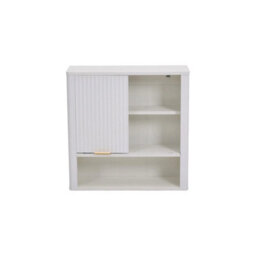 Wall Mounted Bathroom Storage Cabinet With Wave Sliding Door Toilet Cupboard - thumbnail 6