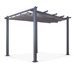 OSeasons Acorn Aluminium 3M Square Pergola Gazebo In Grey - thumbnail 2