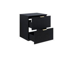 Arte Laura 47 Floating Vanity Unit H630mm W600mm D490mm - Black Gloss Finish - thumbnail 2