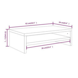 Vidaxl Monitor Stand Grey Sonoma 42X24X13 Cm Engineered Wood - thumbnail 6