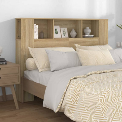 Berkfield Headboard Cabinet Sonoma Oak 140X18.5X104.5 Cm - image 1