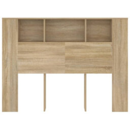 Berkfield Headboard Cabinet Sonoma Oak 140X18.5X104.5 Cm - thumbnail 3