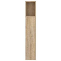 Berkfield Headboard Cabinet Sonoma Oak 140X18.5X104.5 Cm - thumbnail 4