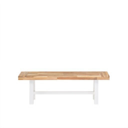 Beliani Garden Dining Set 6 Seater Scania Acacia Wood White - thumbnail 7