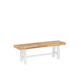 Beliani Garden Dining Set 6 Seater Scania Acacia Wood White - thumbnail 8
