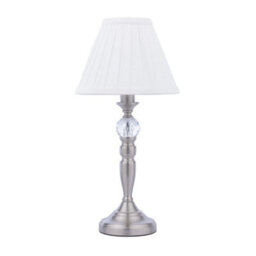 Pagazzi Lighting Pagazzi Edwina Satin Chrome Touch Table Lamp - thumbnail 4