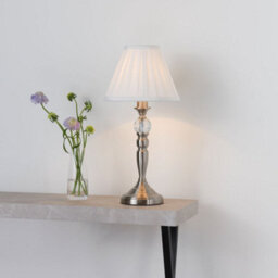 Pagazzi Lighting Pagazzi Edwina Satin Chrome Touch Table Lamp