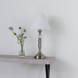 Pagazzi Lighting Pagazzi Edwina Satin Chrome Touch Table Lamp - thumbnail 2