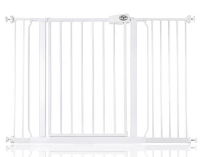 Bettacare Easy Fit Pressure Dog Gate, 120.3Cm - 128.3Cm, White, Pressure Fit Pet Gate For Dog And Puppy, Pet And Dog Barrier - image 1