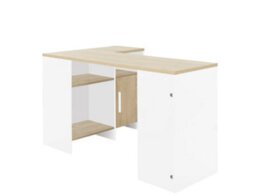 Diagone Chestnut & White Corner Desk - thumbnail 4