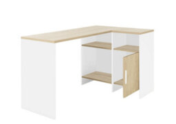 Diagone Chestnut & White Corner Desk - thumbnail 3