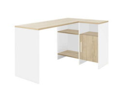 Diagone Chestnut & White Corner Desk - thumbnail 2