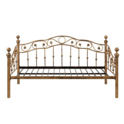 SlumberWorx Essendon Vintage Living Room Bedroom Antique Brass Metal Day Bed - thumbnail 5