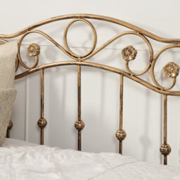 SlumberWorx Essendon Vintage Living Room Bedroom Antique Brass Metal Day Bed - thumbnail 4