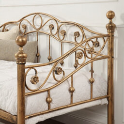 SlumberWorx Essendon Vintage Living Room Bedroom Antique Brass Metal Day Bed - thumbnail 3