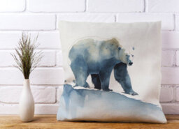 Warren Reed Designer Polar Bear Watercolour Cushions 45Cm X 45Cm - thumbnail 2