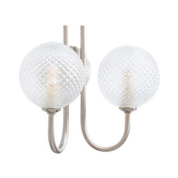 Valuelights Elle Brushed Chrome 2 Way Ip44 Bathroom Glass Shade Wall Light - thumbnail 8