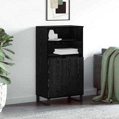 Berkfield Highboard Black 60 X 36 X 110 Cm Engineered Wood - image 1