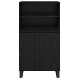 Berkfield Highboard Black 60 X 36 X 110 Cm Engineered Wood - thumbnail 6