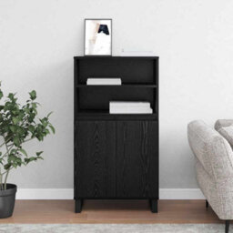 Berkfield Highboard Black 60 X 36 X 110 Cm Engineered Wood - thumbnail 4