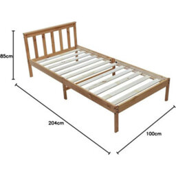 3Ft Single Bed Frame In Solid Pin  Ideal For Cozy Bedrooms - thumbnail 2