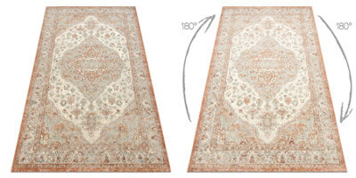 RugsX Wool Carpet Soho 477.01.la112 Osta - Ornament, Rosette, Natural Terracotta Beige 67X130 Cm - image 1
