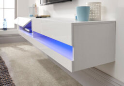 Gfw Galicia 150Cm Wall Tv Unit With Led White - thumbnail 2