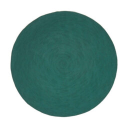 Homescapes Forest Green Handmade Woven Braided Round Rug, 150 Cm - thumbnail 2