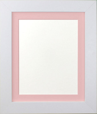 Frames By Post Metro White Frame With Pink Mount A2 Image Size A3 - image 1