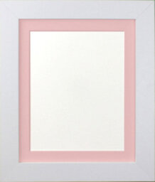 Frames By Post Metro White Frame With Pink Mount A2 Image Size A3 - thumbnail 1