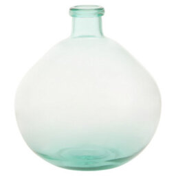 Orsina Blue Recycled Glass Vase, Minimalist Small Flower Vase, Decorative Glass Vase, Flower Vase For Home - thumbnail 6