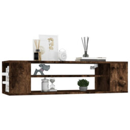 Berkfield Durable Hanging Tv Cabinet Smoked Oak 100X30X26.5 Cm Engineered Wood - thumbnail 3