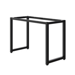 Thehotsale 110X50X71Cm Open Cuboid Black Iron Table Frame, Black