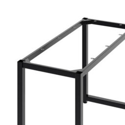 Thehotsale 110X50X71Cm Open Cuboid Black Iron Table Frame, Black - thumbnail 3