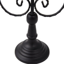 Living And Home 2 Pack Black 3 Arm Vintage Candelabra Iron Candle Holders For Taper Candles Wedding Table Centerpiece - thumbnail 8