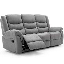 More4Homes Seattle Manual Recliner Fabric 1+2+3 Seater Sofa Set (Grey) - thumbnail 3