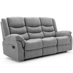 More4Homes Seattle Manual Recliner Fabric 1+2+3 Seater Sofa Set (Grey) - thumbnail 2