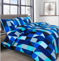 Velosso Blue Jazz Duvet Cover And Pillowcase Set King - thumbnail 1
