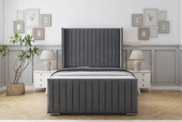 "Sloomy Marlborough Armour Coniston Bed Frame With Mattress With 50""  Upholstered Wingback Headboard 6' Super King" - thumbnail 1