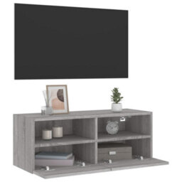 Berkfield Durable Tv Wall Cabinet Grey Sonoma 80X30X30 Cm Engineered Wood - thumbnail 6