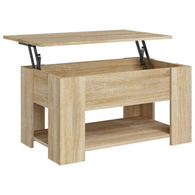 Berkfield Modern Coffee Table Sonoma Oak 79X49X41 Cm Engineered Wood - image 1