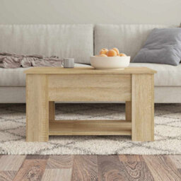 Berkfield Modern Coffee Table Sonoma Oak 79X49X41 Cm Engineered Wood - thumbnail 3