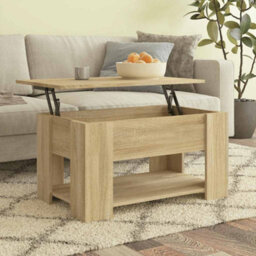 Berkfield Modern Coffee Table Sonoma Oak 79X49X41 Cm Engineered Wood - thumbnail 2