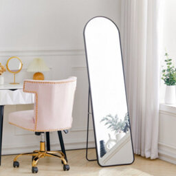 Living And Home Arch Full Length Mirror Wall Mounted Or Freestanding Floor Mirror Framed Mirror,black 40 X 150 Cm - thumbnail 2