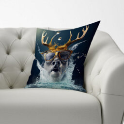 Warren Reed Designer Stag Splashart Cushions 60Cm X 60Cm - thumbnail 2