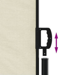 Berkfield Retractable Side Awning Cream 220X300 Cm - thumbnail 6
