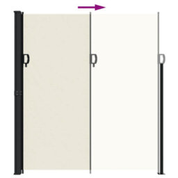 Berkfield Retractable Side Awning Cream 220X300 Cm - thumbnail 5