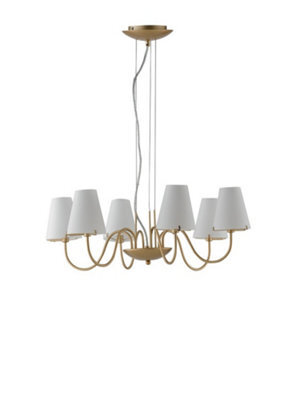 Luminosa Lighting Luminosa Canto 6 Light Chandeliers With Shades Gold 65.6X22.6Cm - image 1