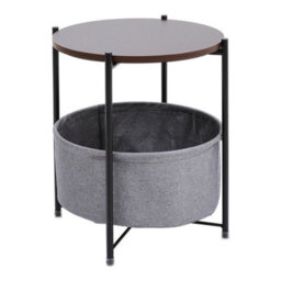 Small Space Balcony Tea Table Round Sofa Side Coffee Table & Storage Living Room - thumbnail 6